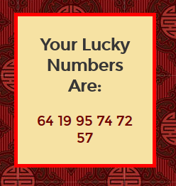 Lucky numbers game screenshot